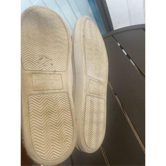 Karl Lagerfeld Paris Graphic Slip on Sneakers White Size 8 M - Picture 6 of 12
